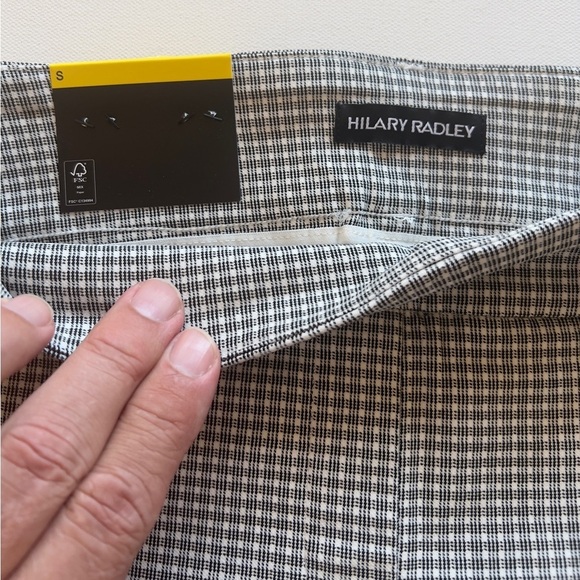 NWT Women's Hilary Radley Pant Small Black White Striped Flat Front Size Small - Picture 5 of 8